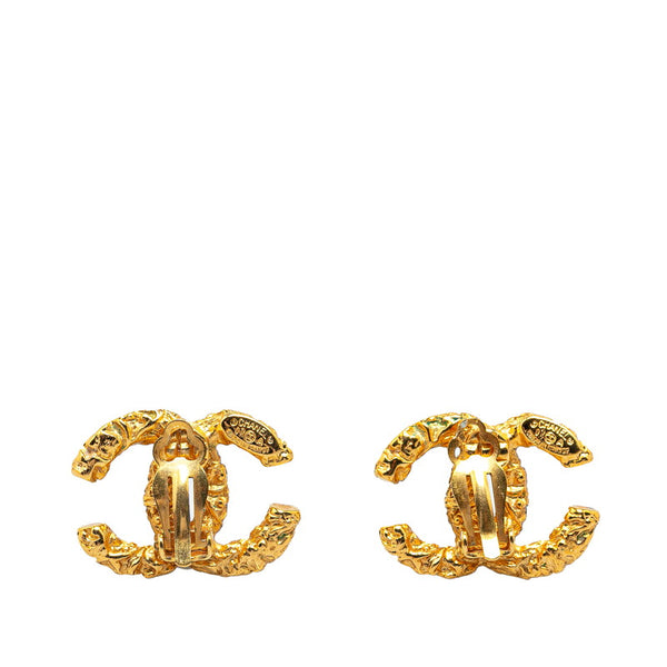 シャネル ヴィンテージ ココマーク 溶岩 イヤリング ゴールド メッキ レディース CHANEL 【中古】