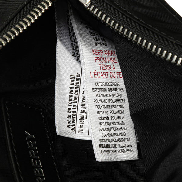 バーバリー ウエストバッグ ボディバッグ 8052887 ブラック ナイロン レディース BURBERRY 【中古】
