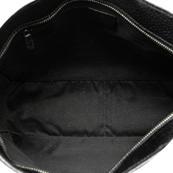 グッチ GGキャンバス ハンドバッグ トートバッグ 113011 ブラック レザー キャンバス レディース GUCCI 【中古】