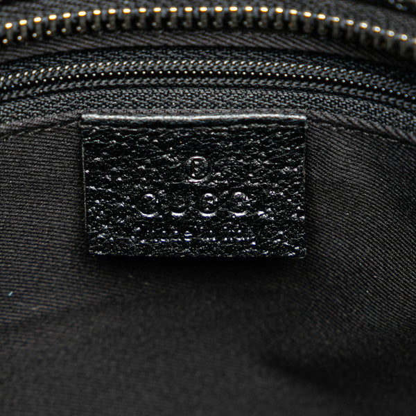 グッチ GGキャンバス ハンドバッグ トートバッグ 113011 ブラック レザー キャンバス レディース GUCCI 【中古】