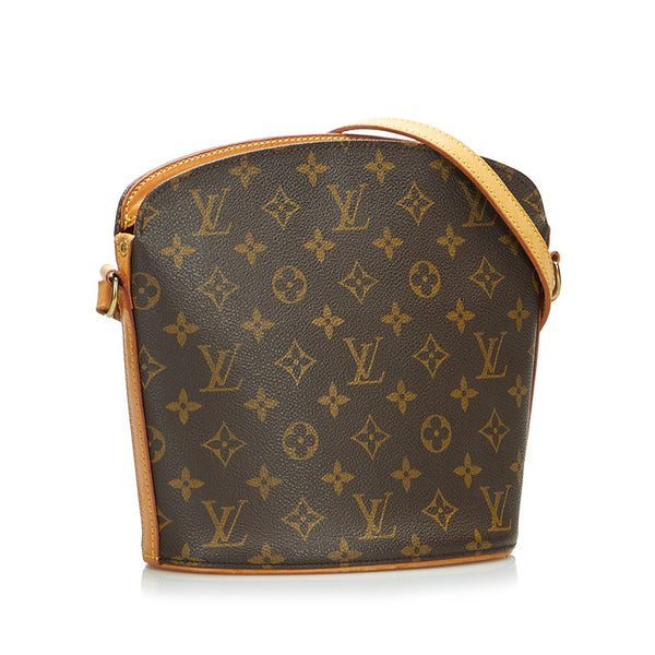 ルイ ヴィトン モノグラム ドルーオ 斜め掛け ショルダーバッグ M51290 ブラウン PVC レザー レディース LOUIS VUITTON 【中古】