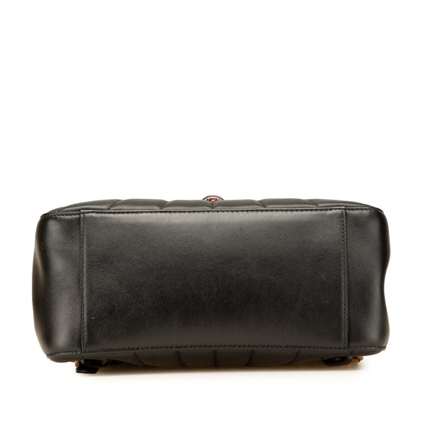 グッチ クイーンマーガレット バンブー ハンドバッグ リュックサック 476664 ブラック レザー レディース GUCCI 【中古】