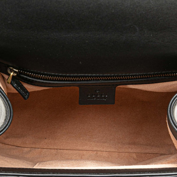 グッチ クイーンマーガレット バンブー ハンドバッグ リュックサック 476664 ブラック レザー レディース GUCCI 【中古】