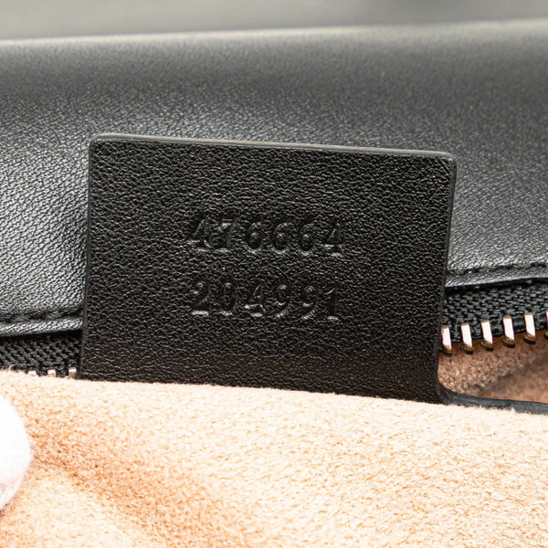 グッチ クイーンマーガレット バンブー ハンドバッグ リュックサック 476664 ブラック レザー レディース GUCCI 【中古】