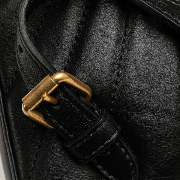 グッチ クイーンマーガレット バンブー ハンドバッグ リュックサック 476664 ブラック レザー レディース GUCCI 【中古】