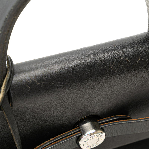 エルメス エールバッグ アドPM リュック バックパック ハンドバッグ 2WAY ブラック トワルオフィシエ レザー レディース HERMES 【中古】