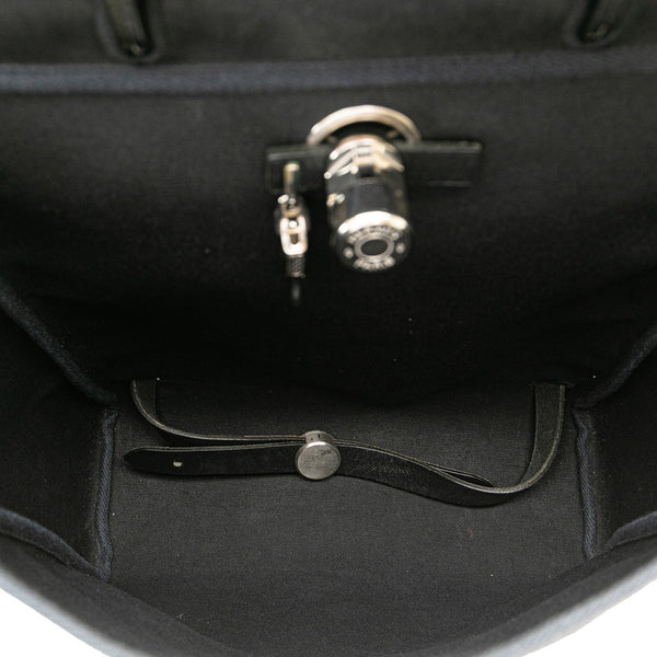 エルメス エールバッグ アドPM リュック バックパック ハンドバッグ 2WAY ブラック トワルオフィシエ レザー レディース HERMES 【中古】