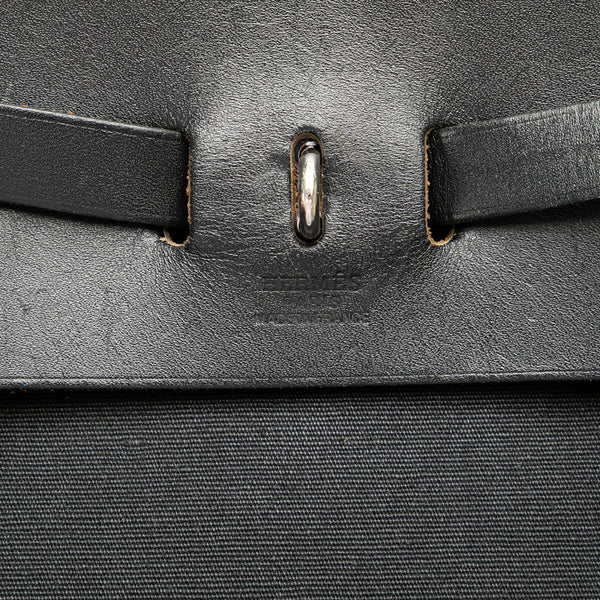 エルメス エールバッグ アドPM リュック バックパック ハンドバッグ 2WAY ブラック トワルオフィシエ レザー レディース HERMES 【中古】