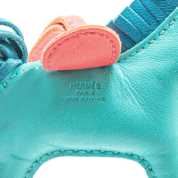 エルメス ロデオチャームPM 馬 バッグチャーム ターコイズ ブルーイズミール ブーゲンビリア アニューミロ レディース HERMES 【中古】