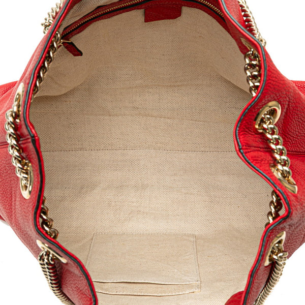 グッチ ソーホー チェーン ワンショルダーバッグ 536196 レッド レザー レディース GUCCI 【中古】