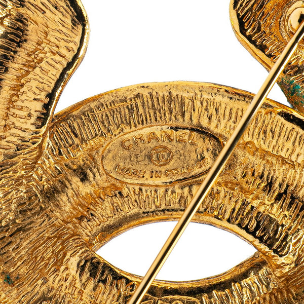 シャネル ココマーク マトラッセ ブローチ ゴールド メッキ レディース CHANEL 【中古】