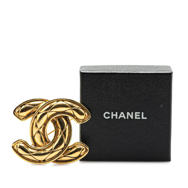 シャネル ココマーク マトラッセ ブローチ ゴールド メッキ レディース CHANEL 【中古】