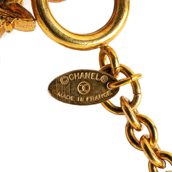 シャネル ココマーク 太陽 モチーフ ネックレス ゴールド メッキ レディース CHANEL 【中古】