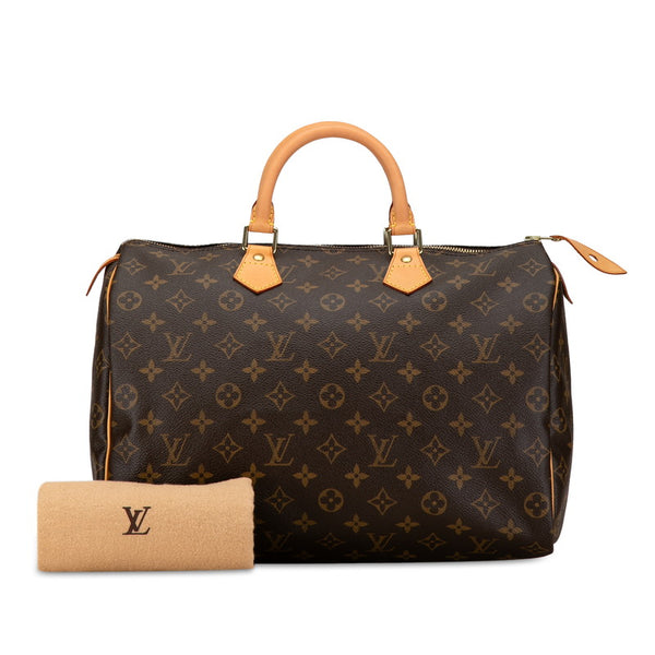 ルイ ヴィトン モノグラム スピーディ35 ハンドバッグ ボストンバッグ M41524 ブラウン PVC レザー レディース LOUIS VUITTON 【中古】