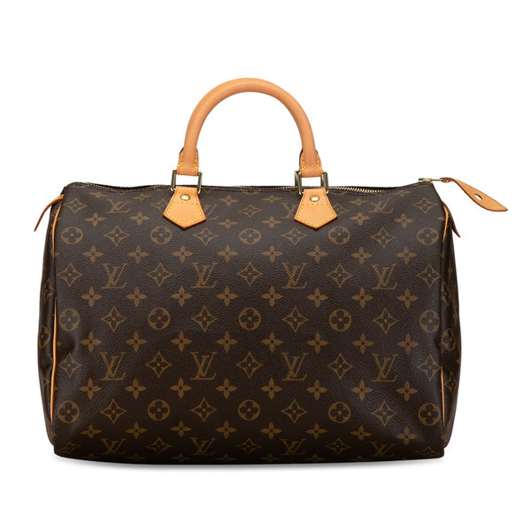 ルイ ヴィトン モノグラム スピーディ35 ハンドバッグ ボストンバッグ M41524 ブラウン PVC レザー レディース LOUIS VUITTON 【中古】