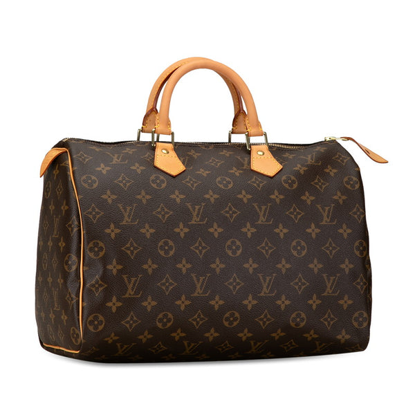 ルイ ヴィトン モノグラム スピーディ35 ハンドバッグ ボストンバッグ M41524 ブラウン PVC レザー レディース LOUIS VUITTON 【中古】