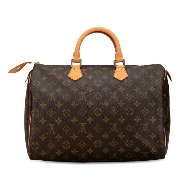ルイ ヴィトン モノグラム スピーディ35 ハンドバッグ ボストンバッグ M41524 ブラウン PVC レザー レディース LOUIS VUITTON 【中古】