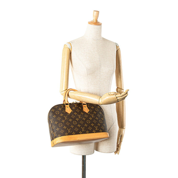 ルイ ヴィトン モノグラム アルマ ハンドバッグ M51130 ブラウン PVC レザー レディース LOUIS VUITTON 【中古】