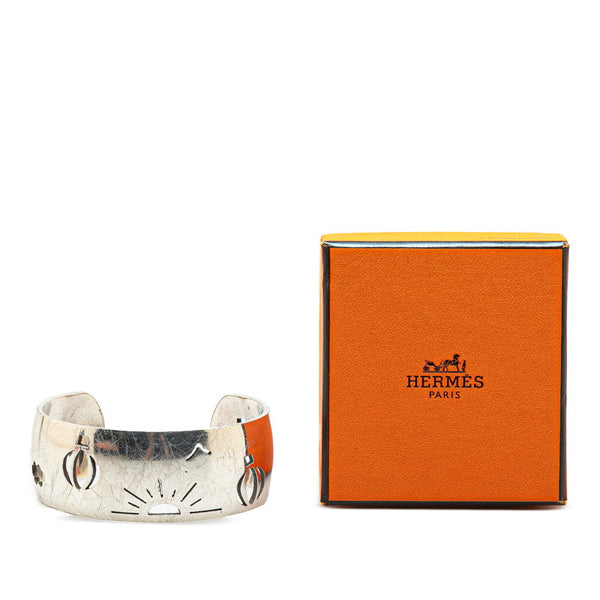 エルメス 太陽 気球 モチーフ バングル SV925 シルバー レディース HERMES 【中古】