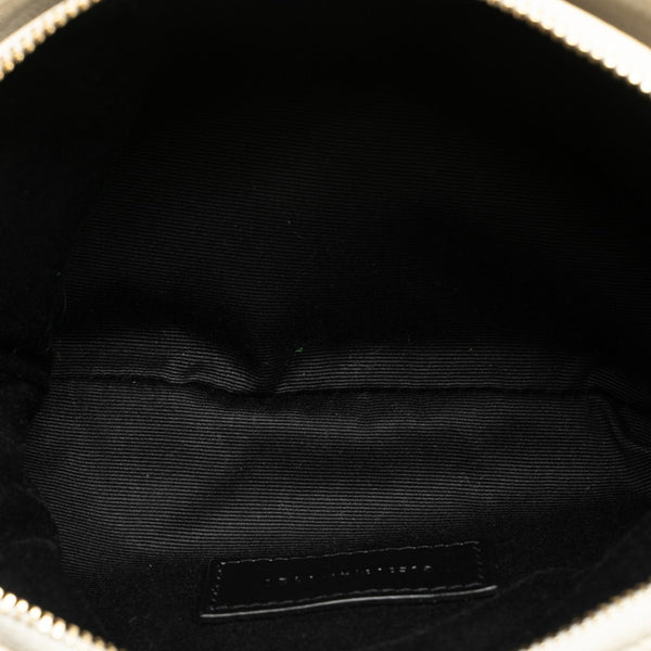 サンローラン ベッキー YSLロゴ ダブルジップ 斜め掛け チェーン ショルダーバッグ GUE608941 ベージュ レザー レディース SAINT LAURENT 【中古】