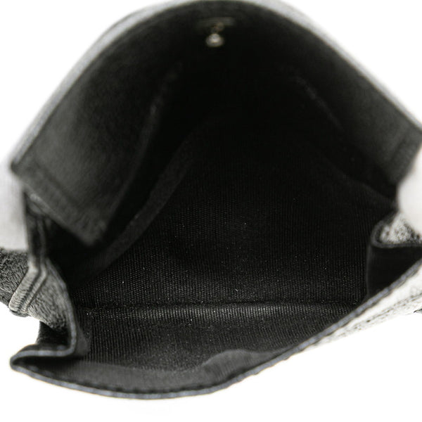 グッチ GGナイロン オフザグリッド コンパクトウォレット 二つ折り財布 625574 ブルー ブラック ナイロン レザー レディース GUCCI 【中古】