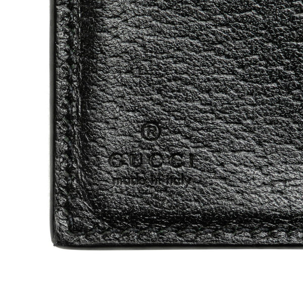 グッチ GGナイロン オフザグリッド コンパクトウォレット 二つ折り財布 625574 ブルー ブラック ナイロン レザー レディース GUCCI 【中古】