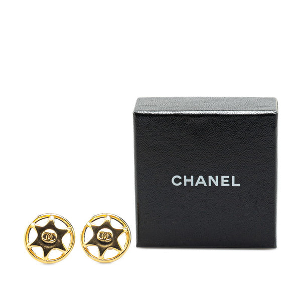 シャネル ヴィンテージ ココマーク ラウンド サークル イヤリング ゴールド メッキ レディース CHANEL 【中古】