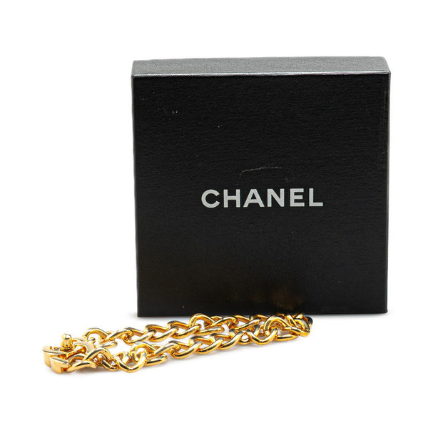 シャネル ターンロック ココマーク チェーン ネックレス ゴールド メッキ レディース CHANEL 【中古】