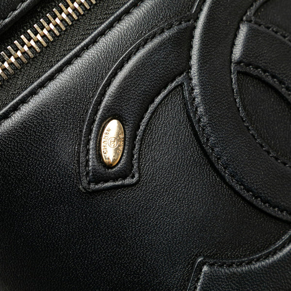 シャネル ココマーク バニティバッグ ハンドバッグ ショルダーバッグ ブラック ラムスキン レディース CHANEL 【中古】