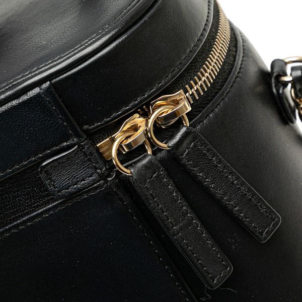 シャネル ココマーク バニティバッグ ハンドバッグ ショルダーバッグ ブラック ラムスキン レディース CHANEL 【中古】