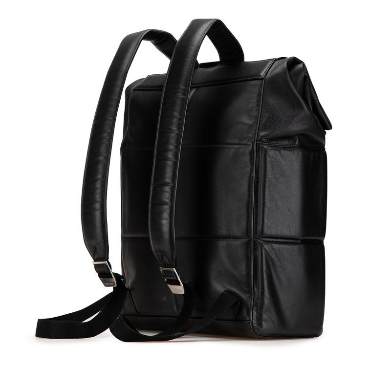 ボッテガヴェネタ マキシイントレチャート アルコ リュック バックパック ブラック レザー レディース BOTTEGAVENETA 【中古】
