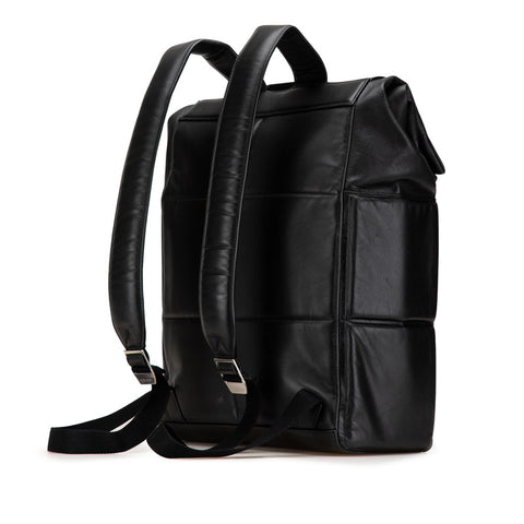 ボッテガヴェネタ マキシイントレチャート アルコ リュック バックパック ブラック レザー レディース BOTTEGAVENETA 【中古】