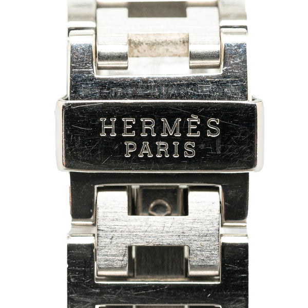 エルメス クリッパー ダイバー デイト 腕時計 CL5.210 クオーツ ホワイトシェル文字盤 ステンレススチール レディース HERMES 【中古】