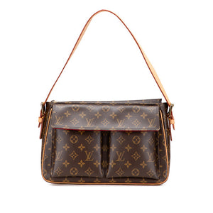 ルイ ヴィトン モノグラム ヴィバシテGM ワンショルダーバッグ M51163 ブラウン PVC レザー レディース LOUIS VUITTON 【中古】