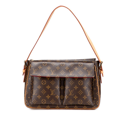 ルイ ヴィトン モノグラム ヴィバシテGM ワンショルダーバッグ M51163 ブラウン PVC レザー レディース LOUIS VUITTON 【中古】