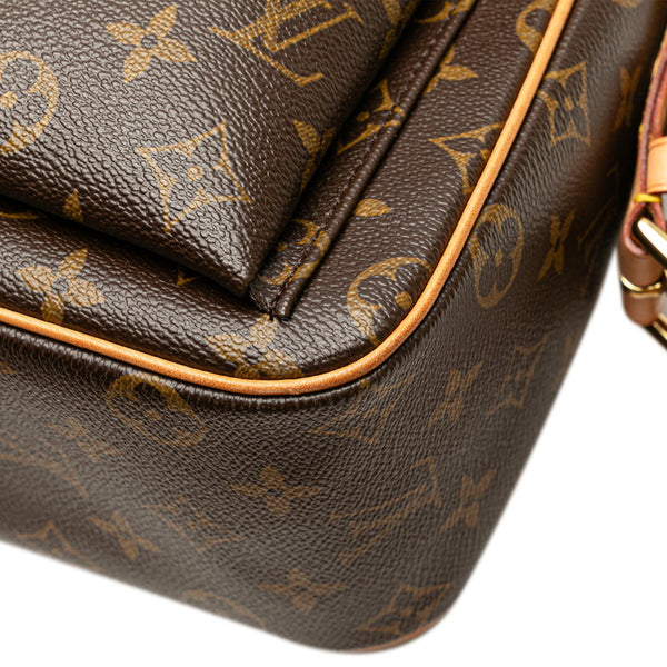 ルイ ヴィトン モノグラム ヴィバシテGM ワンショルダーバッグ M51163 ブラウン PVC レザー レディース LOUIS VUITTON 【中古】