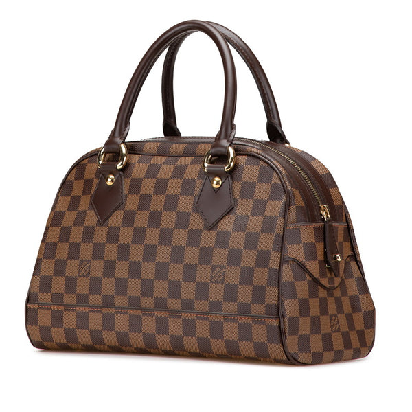 ルイ ヴィトン ダミエ ドゥオモ ハンドバッグ ボストンバッグ N60008 ブラウン PVC レザー レディース LOUIS VUITTON 【中古】