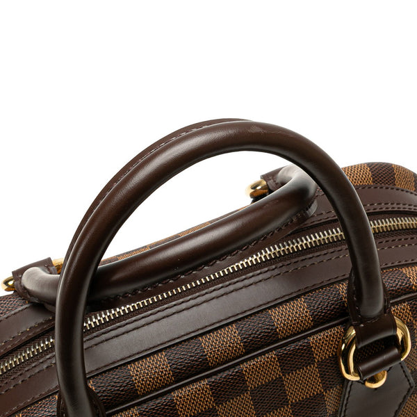 ルイ ヴィトン ダミエ ドゥオモ ハンドバッグ ボストンバッグ N60008 ブラウン PVC レザー レディース LOUIS VUITTON 【中古】