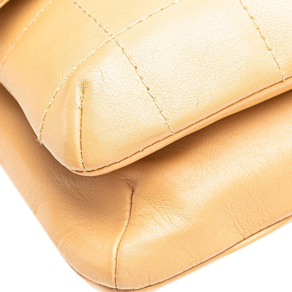 シャネル チョコバー 2.55 ワンショルダーバッグ ベージュ ラムスキン レディース CHANEL 【中古】