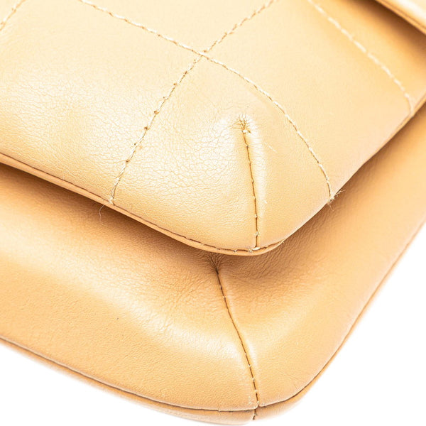 シャネル チョコバー 2.55 ワンショルダーバッグ ベージュ ラムスキン レディース CHANEL 【中古】