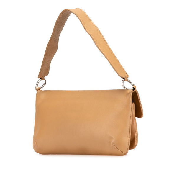 シャネル チョコバー 2.55 ワンショルダーバッグ ベージュ ラムスキン レディース CHANEL 【中古】