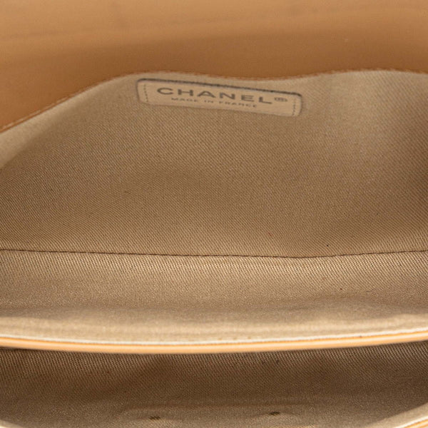 シャネル チョコバー 2.55 ワンショルダーバッグ ベージュ ラムスキン レディース CHANEL 【中古】