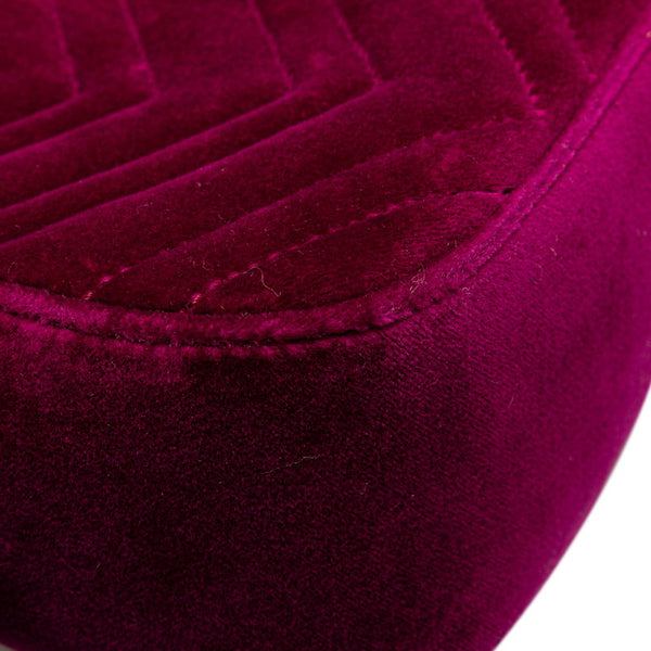 グッチ GGマーモント ショルダーバッグ 447682 パープル ベロア レザー レディース GUCCI 【中古】