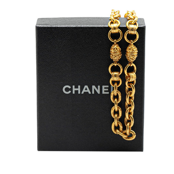 シャネル ヴィンテージ ココマーク チェーンネックレス ゴールド メッキ レディース CHANEL 【中古】