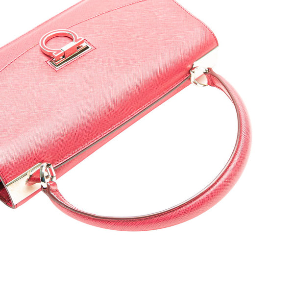 サルヴァトーレフェラガモ ガンチーニ ハンドバッグ ショルダーバッグ 2WAY ピンク レザー レディース Salvatore Ferragamo 【中古】