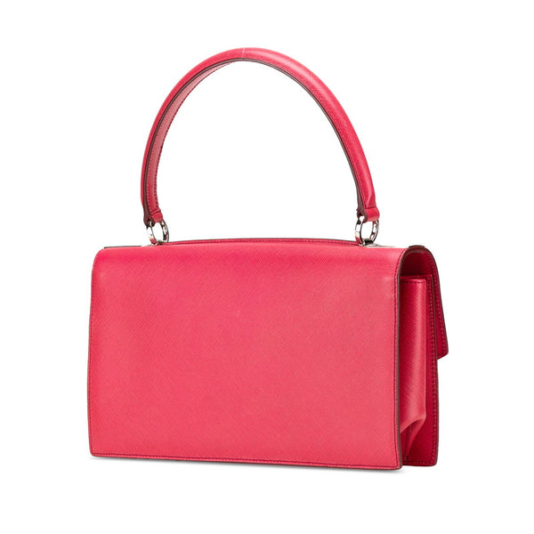 サルヴァトーレフェラガモ ガンチーニ ハンドバッグ ショルダーバッグ 2WAY ピンク レザー レディース Salvatore Ferragamo 【中古】