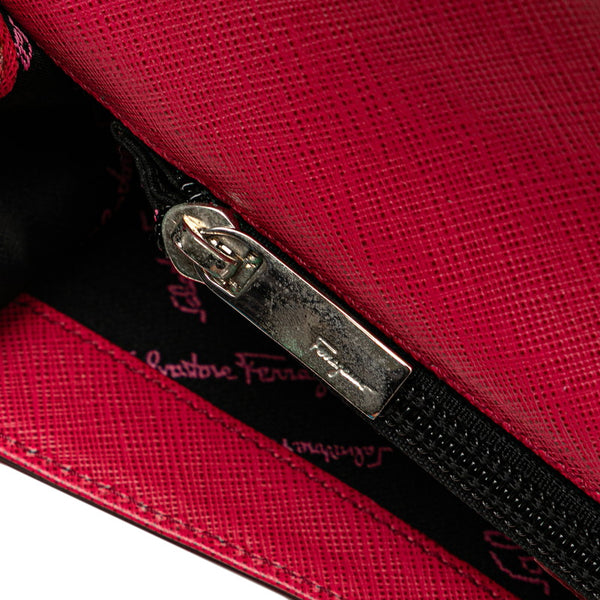 サルヴァトーレフェラガモ ガンチーニ ハンドバッグ ショルダーバッグ 2WAY ピンク レザー レディース Salvatore Ferragamo 【中古】