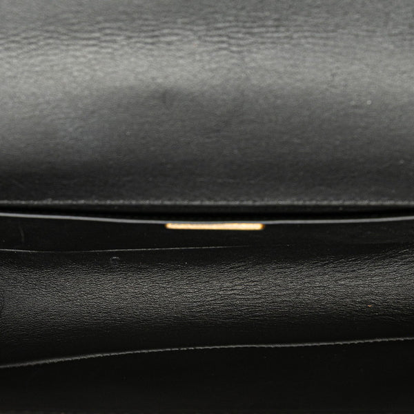 シャネル ココマーク ボーイシャネル25 斜め掛け チェーン ショルダーバッグ ブラック ラムスキン ファー レディース CHANEL 【中古】