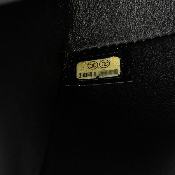 シャネル ココマーク ボーイシャネル25 斜め掛け チェーン ショルダーバッグ ブラック ラムスキン ファー レディース CHANEL 【中古】