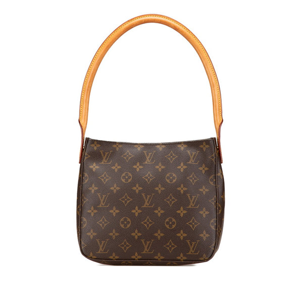 ルイ ヴィトン モノグラム ルーピングMM ショルダーバッグ M51146 ブラウン PVC レザー レディース LOUIS VUITTON 【中古】